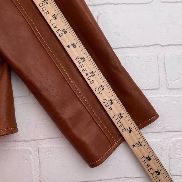 Robert Comstock Vertical Jacket Mens XLarge Brown Buttery Soft Leather Full Zip - Picture 10 of 13